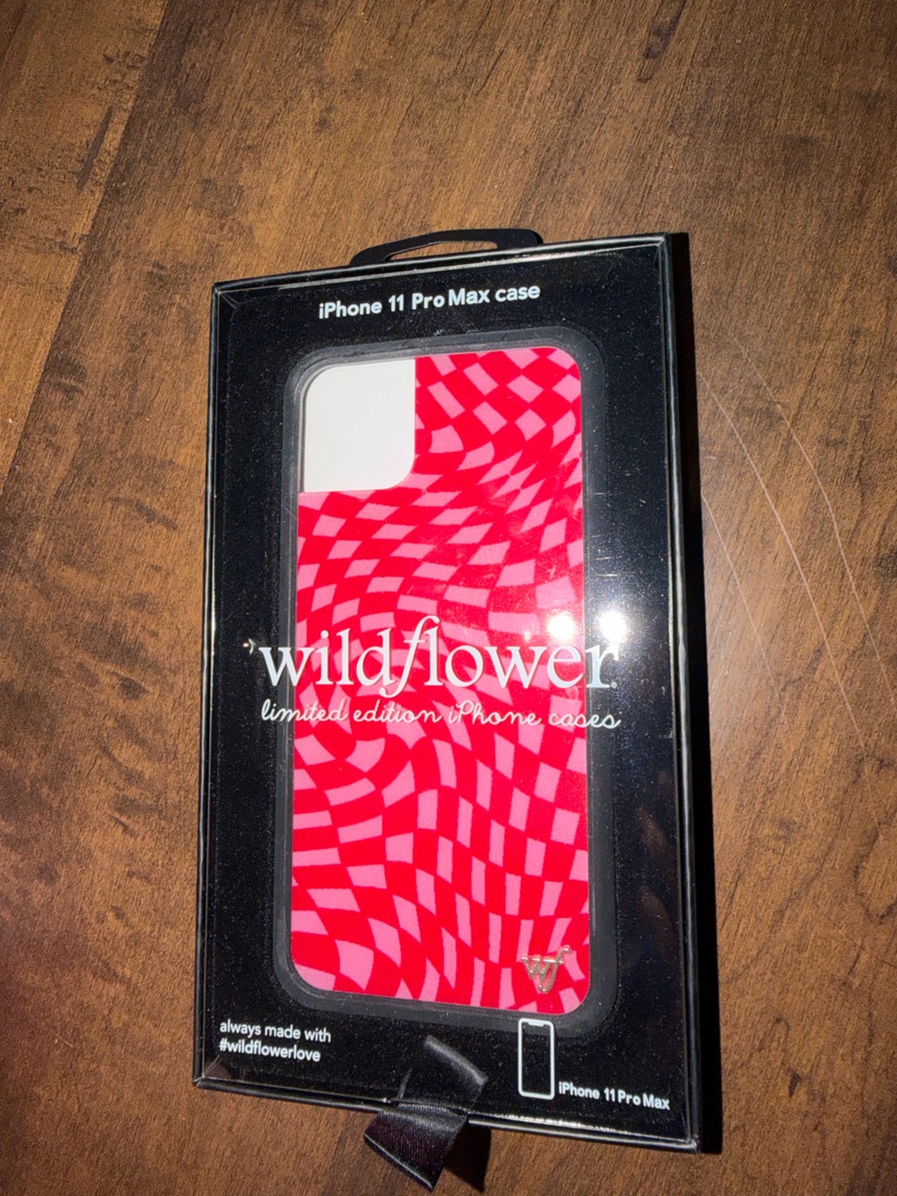 Wildflower iPhone 11 Pro Max Case in Pink and Red Optical Check